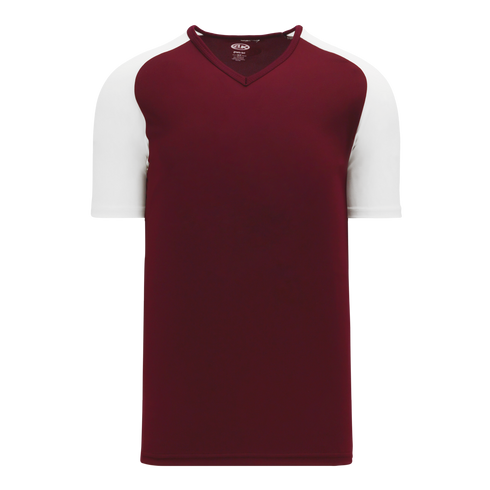 Athletic Knit V-Neck Baseball Jersey with Contrasting Shoulders (BA1375)